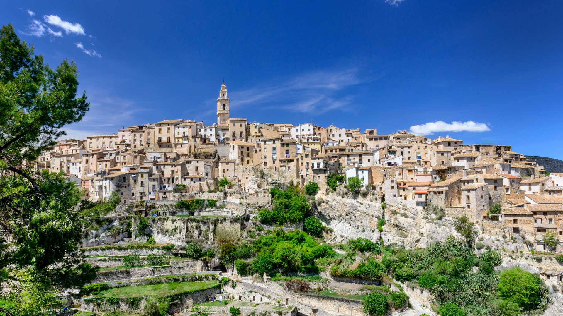 Vista panorámica de Bocairent, población de la Vall d'Albaida