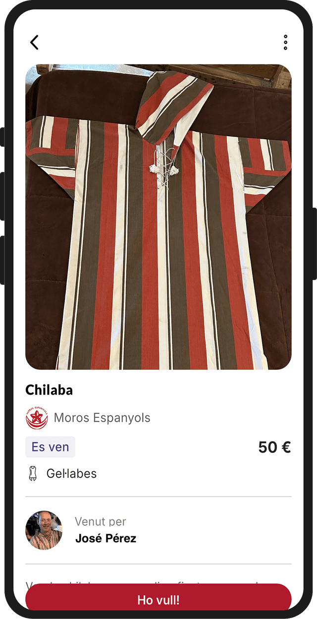 Detalle de evento en la app festeo